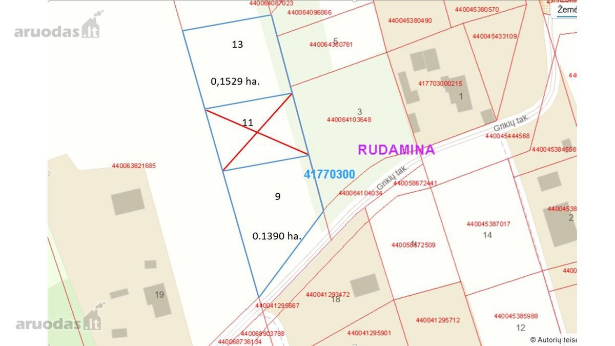 Parduodami 2 namų valdos žemės sklypai .