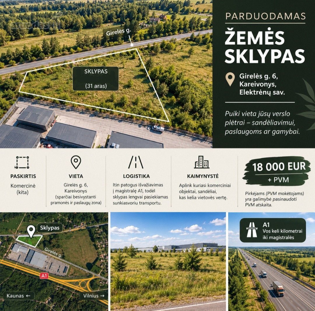 Parduodamas perspektyvus komercinės