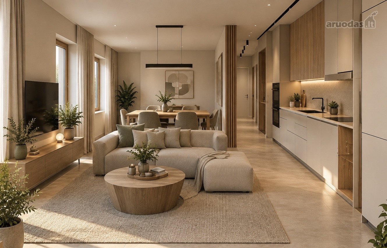 54,07 M² Namo Dalis Su Privačiu Kiemeliu
