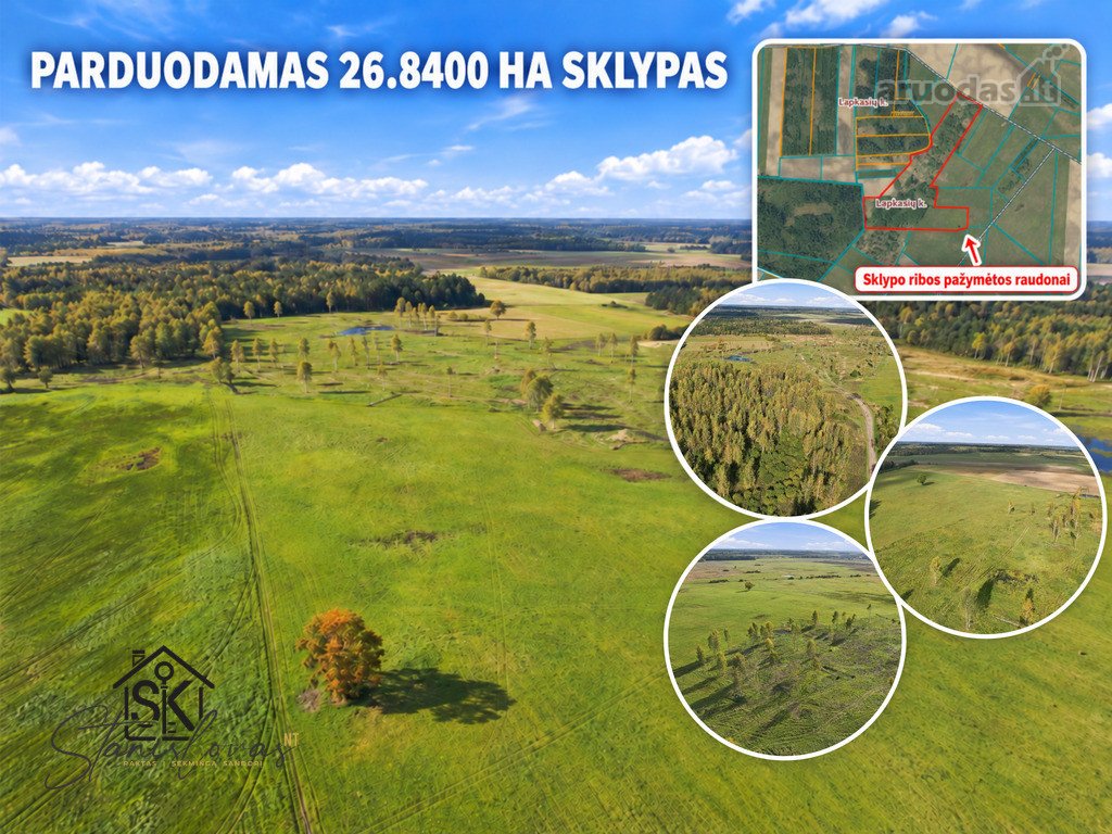 Parduodamas 26.8400 Ha Žemės Ūkio Paskirties