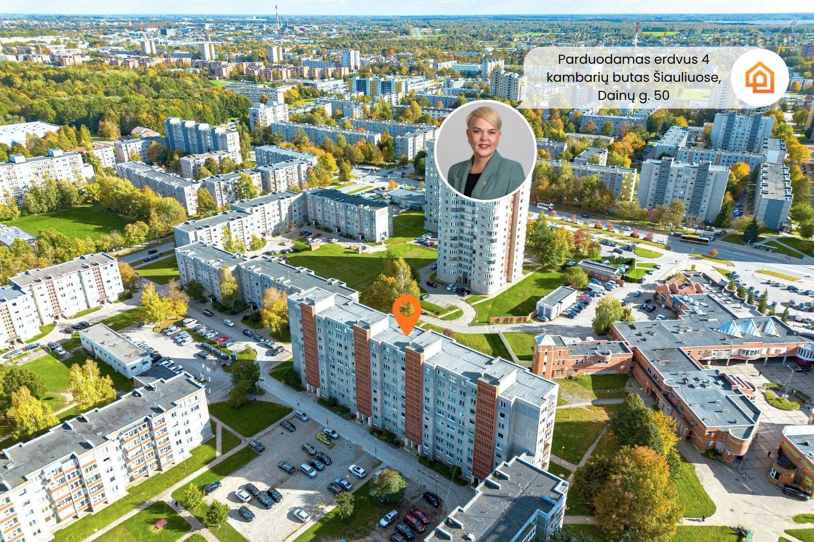 Parduodamas erdvus 4 kambarių butas