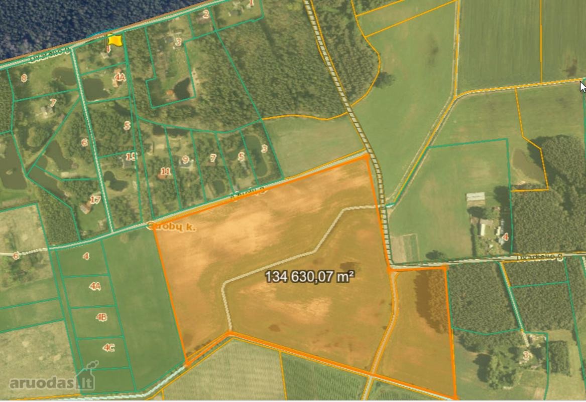 Parduodamas 13,8000 ha žemės ūkio paskirties