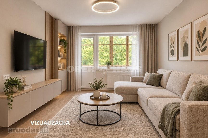 Parduodamas dviejų kambarių butas su balkonu