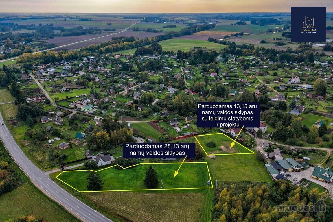 Parduodami du namų valdos sklypai Pasvalyje –