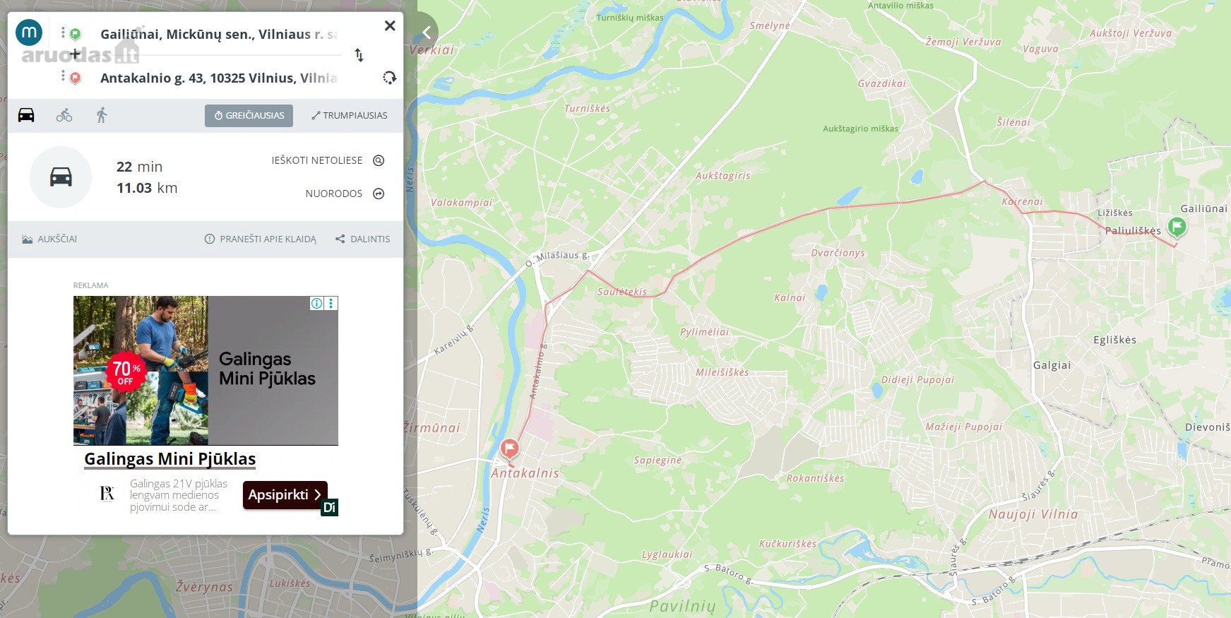 Parduodamas 22,03 aro sklypas šalia Galgių,