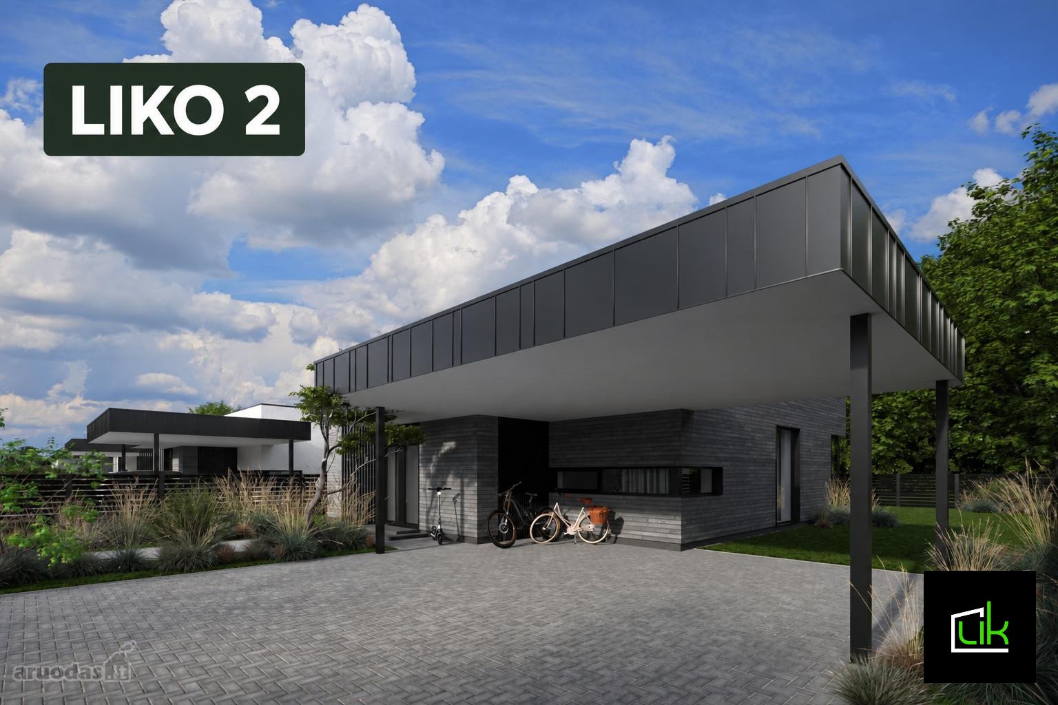 Ąžuolų tako projekto antro etapo namai, liko