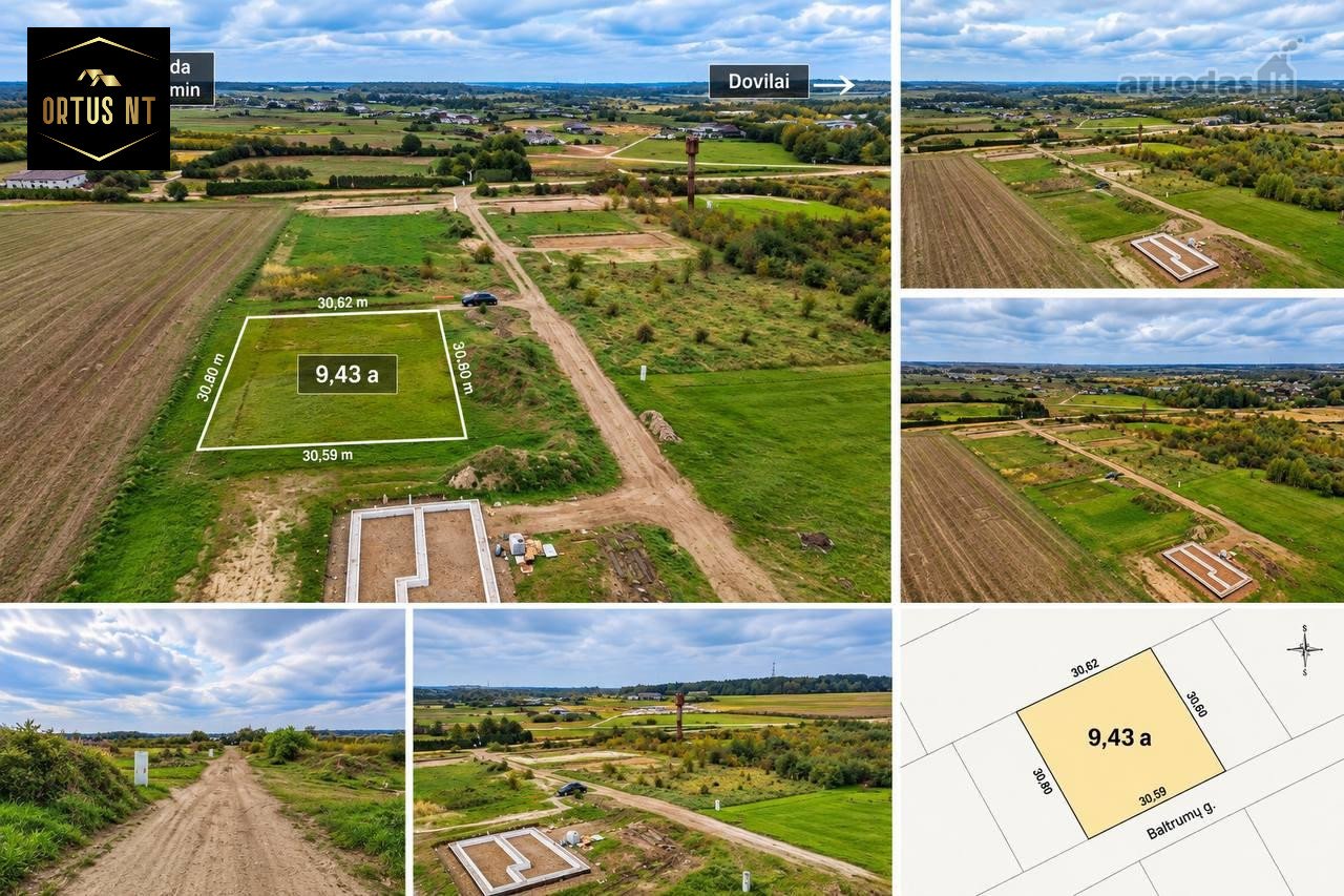 Parduodamas 9,43 A Namų Valdos Sklypas
