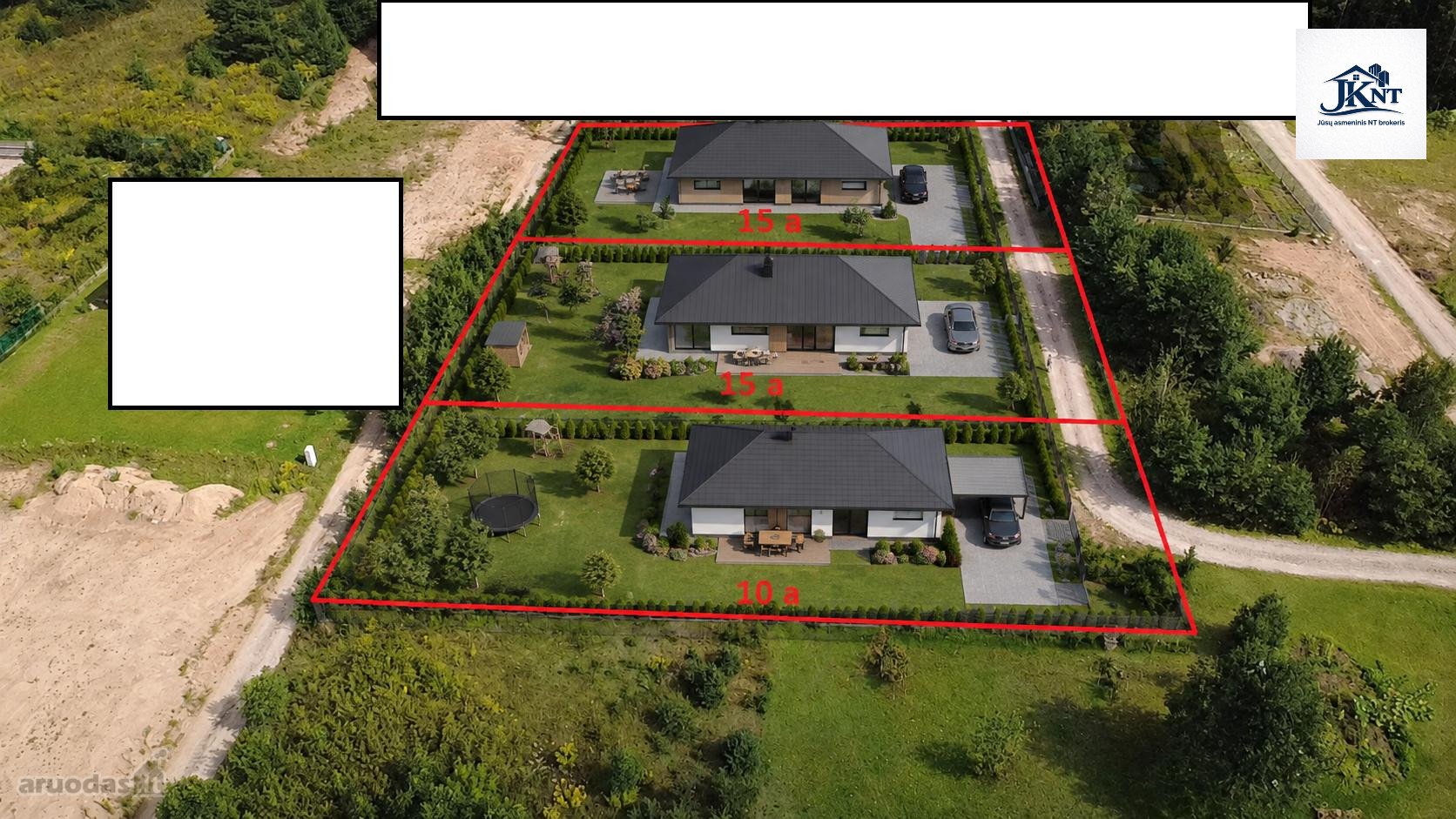 Parduodami 3 namų valdos sklypai vienas šalia