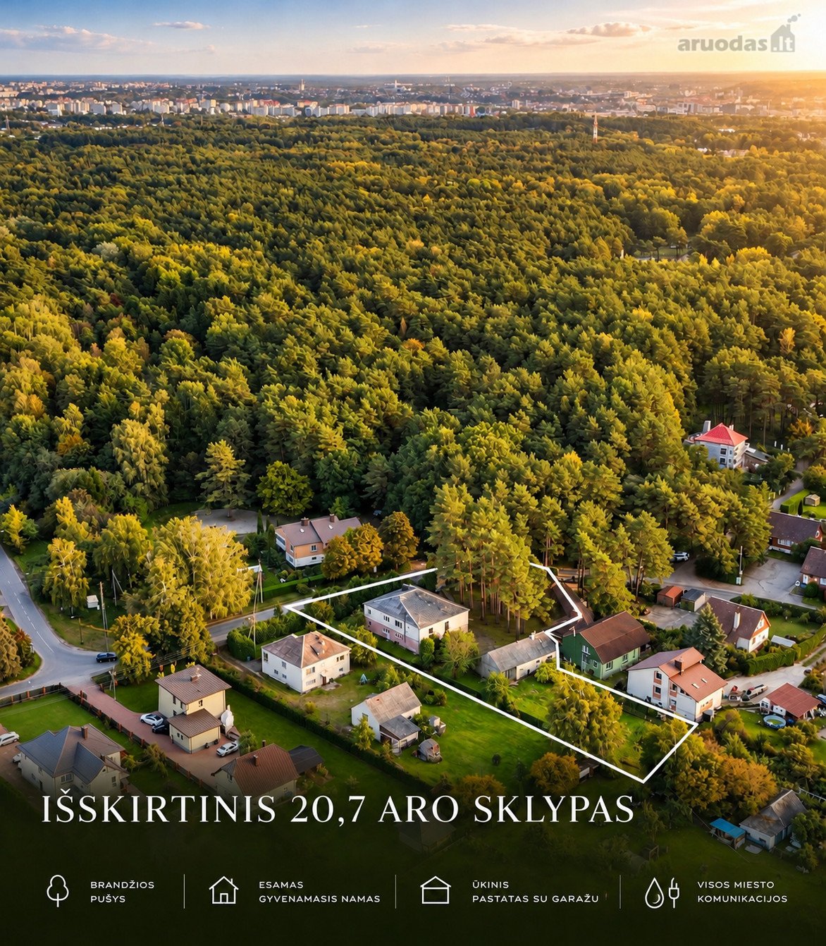Išskirtinis 20,7 Aro Sklypas Kaune Su Nuosavu