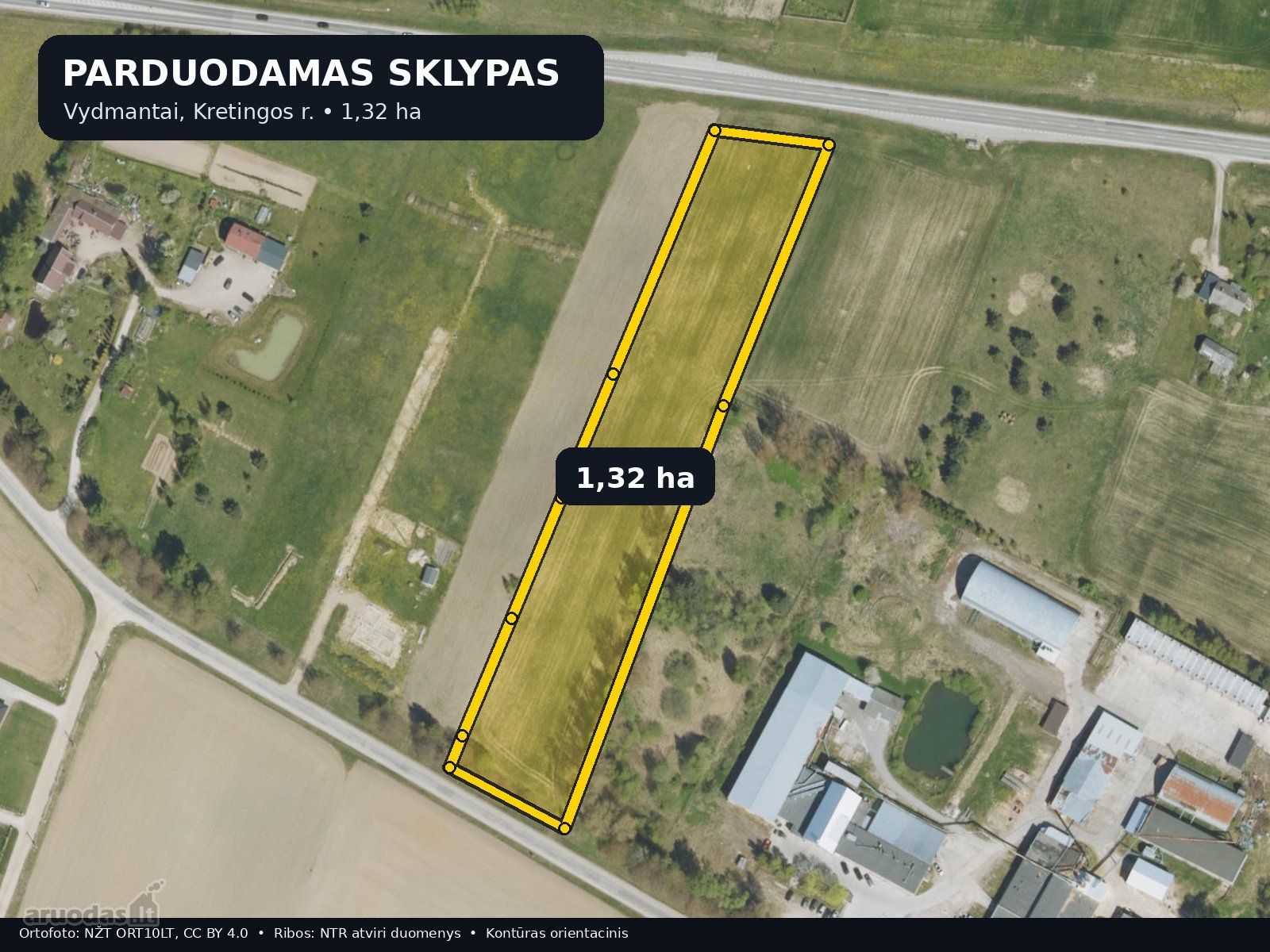Parduodamas 1,32 Ha Sklypas Vydmantuose –