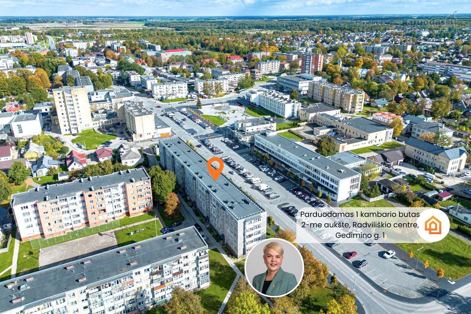 Parduodamas 1 kambario butas Radviliškio