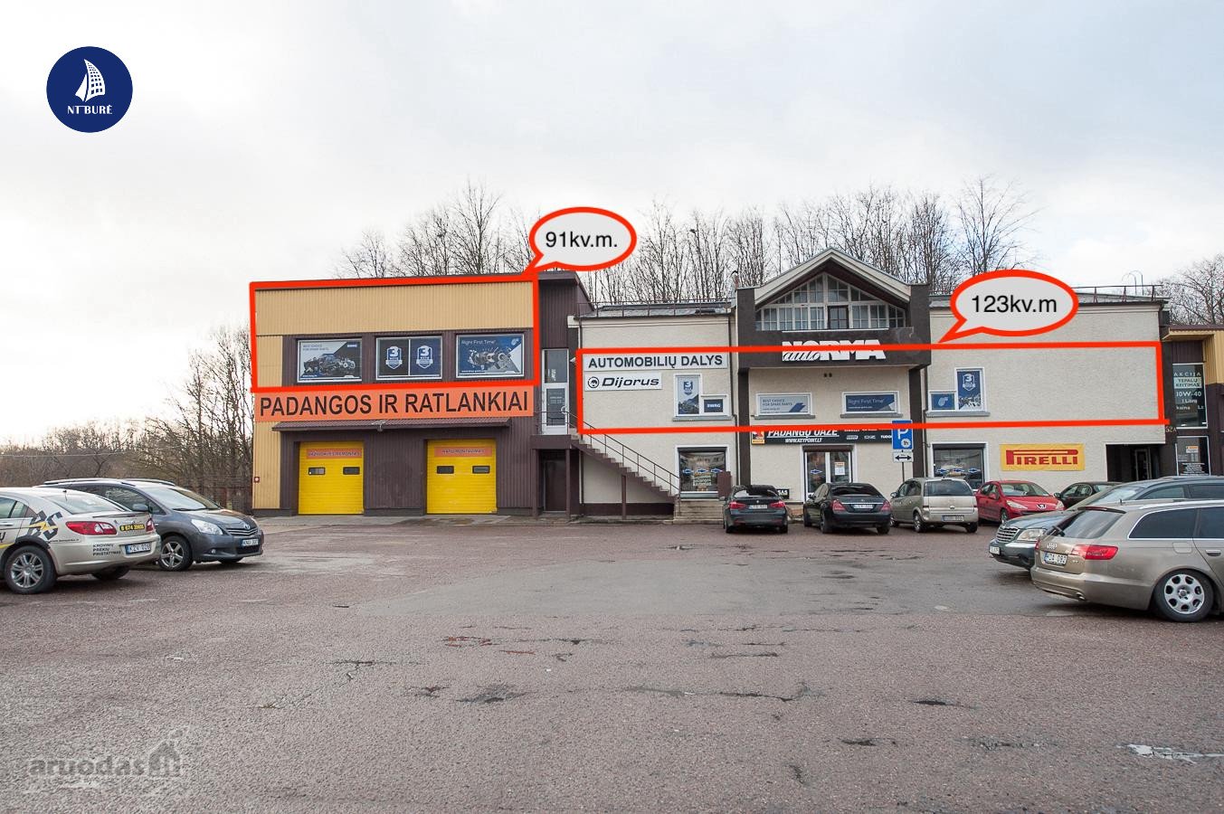 Nuomojamos 214,03 kv.m. komercinės patalpos