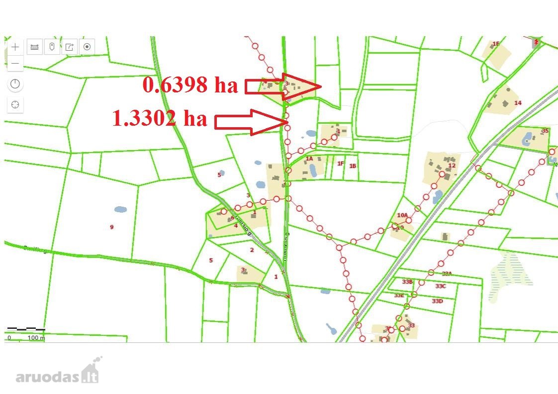 Parduodame 1.3302 Ha Kitos Žemės Ūkio