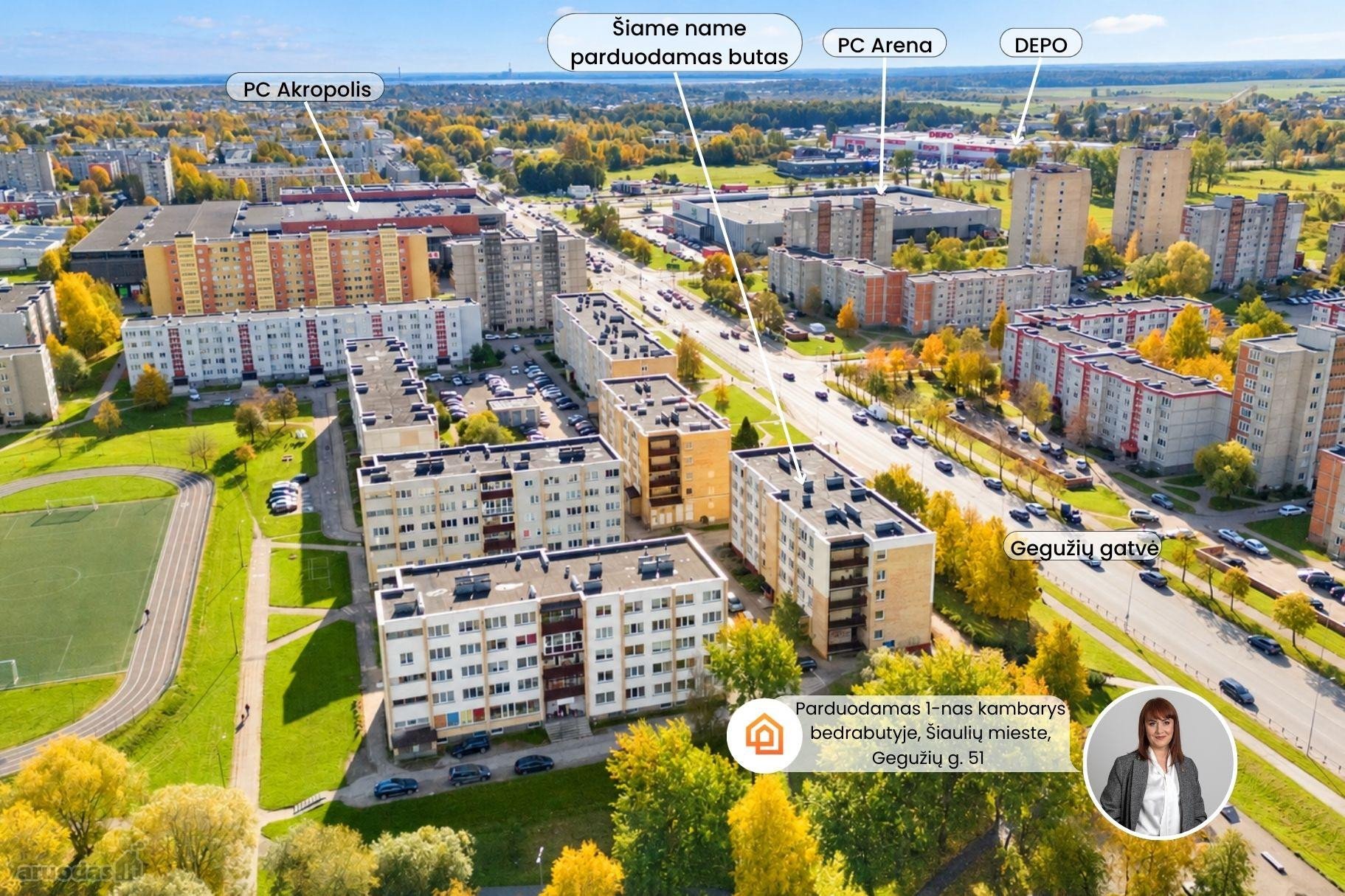 Parduodamas 1 kambario butas bendrabučio tipo