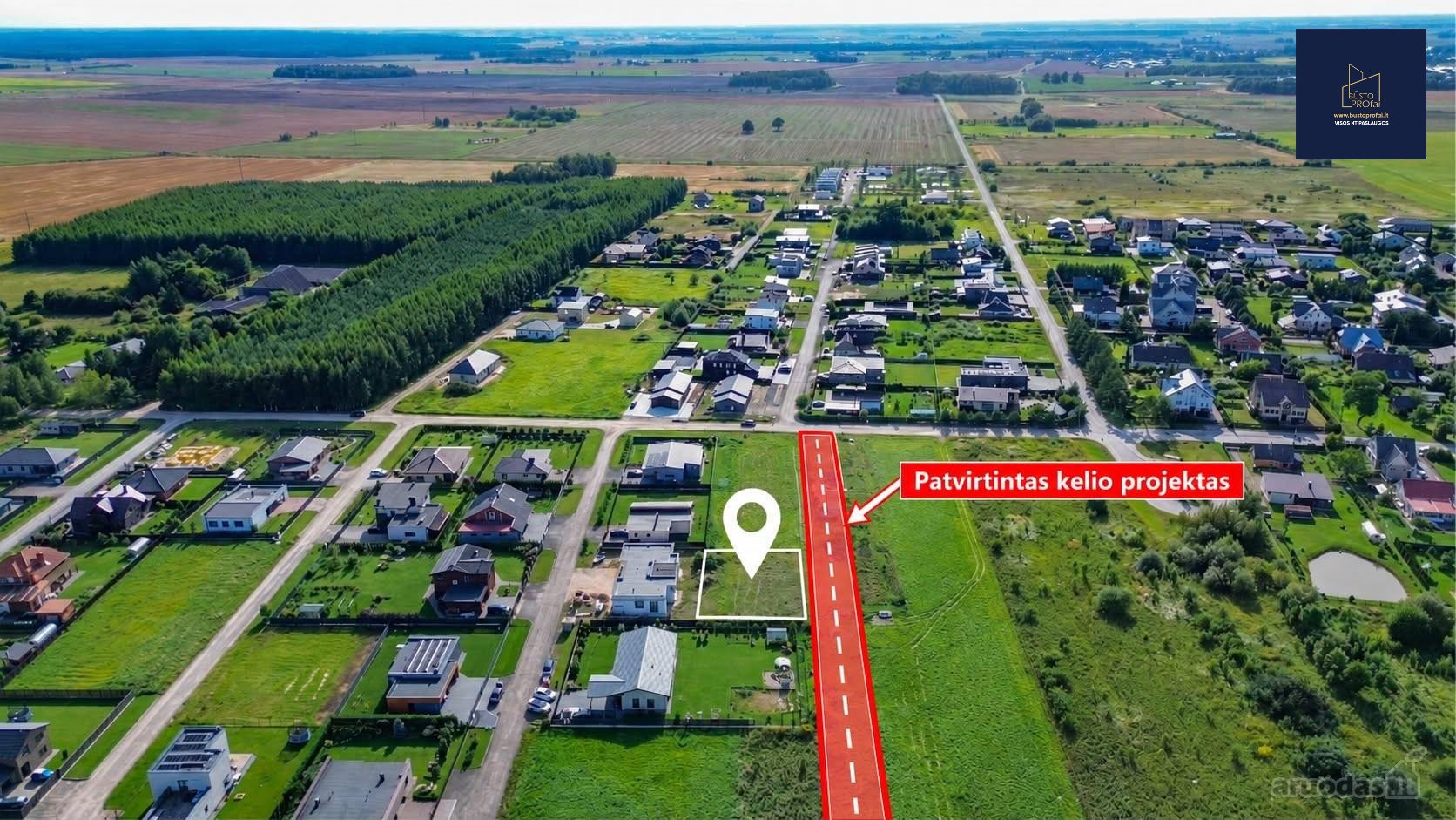 Parduodamas 7,26 arų namų valdos sklypas