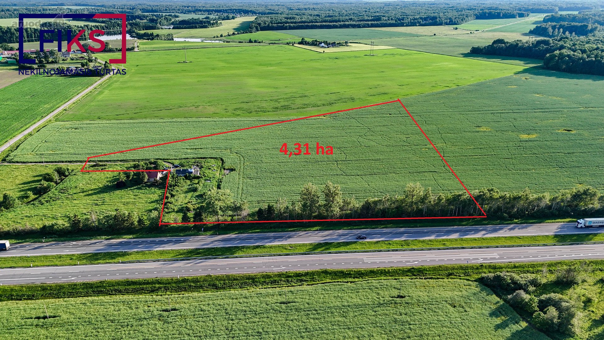 Parduodamas 4,31 Ha Komercinės Paskirties