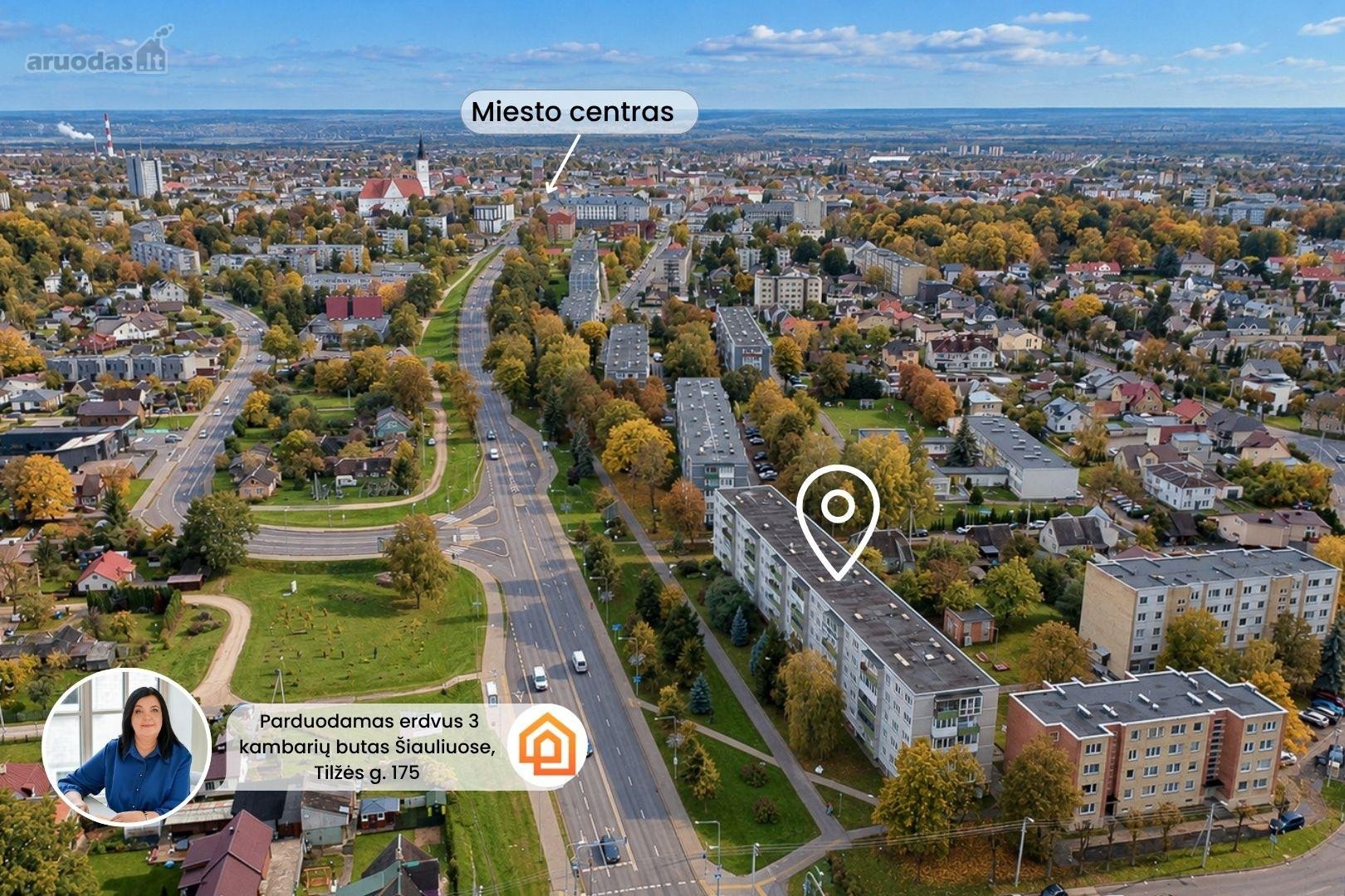 Parduodamas erdvus 3 kambarių butas Tilžės g.
