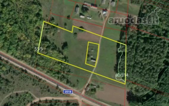 Parduodamas 2,49 ha sklypas Lazdijų raj.