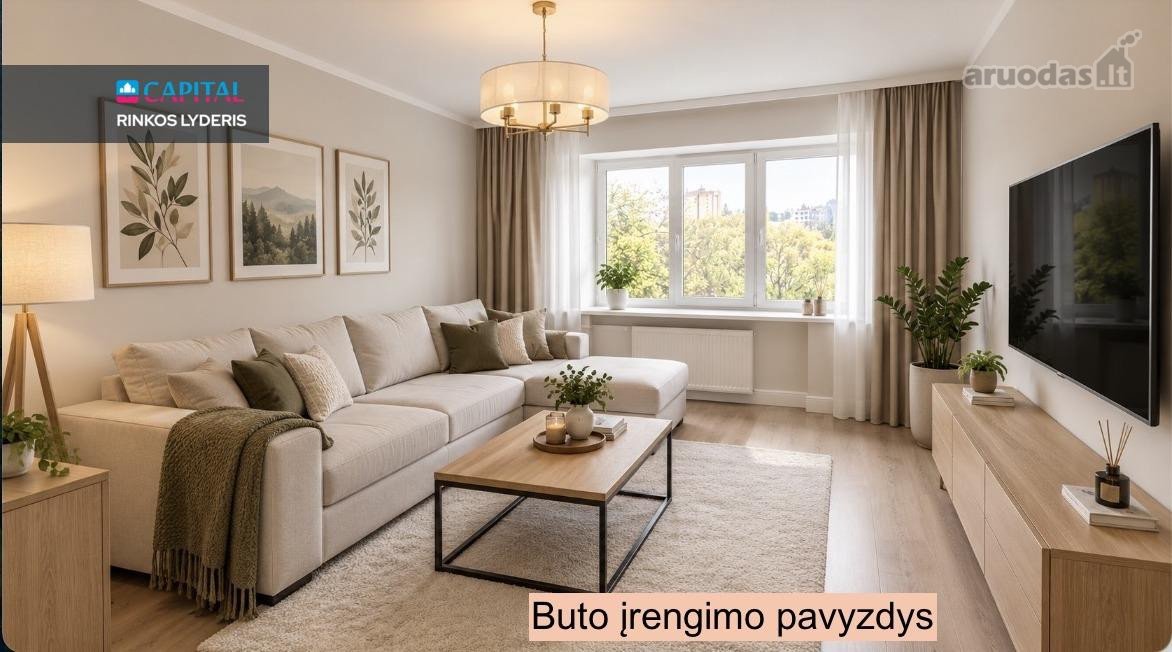 Parduodamas 45,3 Kv.m Ploto 2 Kambarių Butas