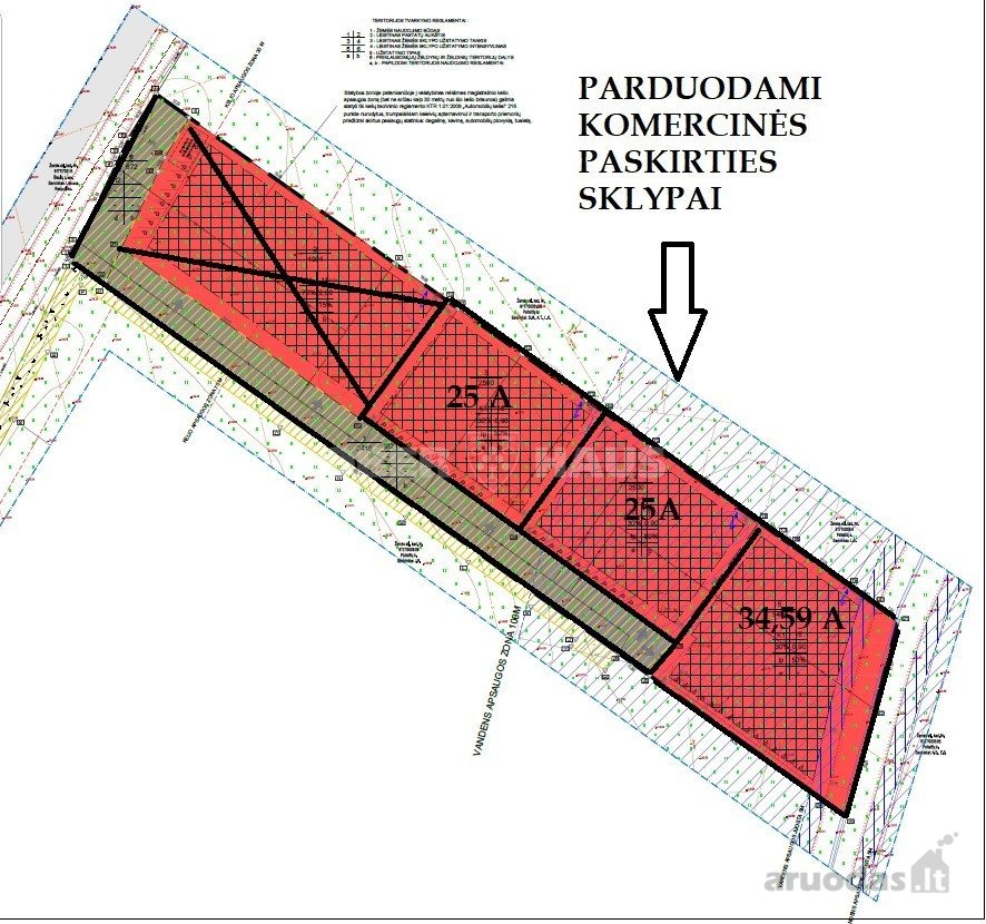 Parduodami Trys Komercinės Paskirties Sklypai