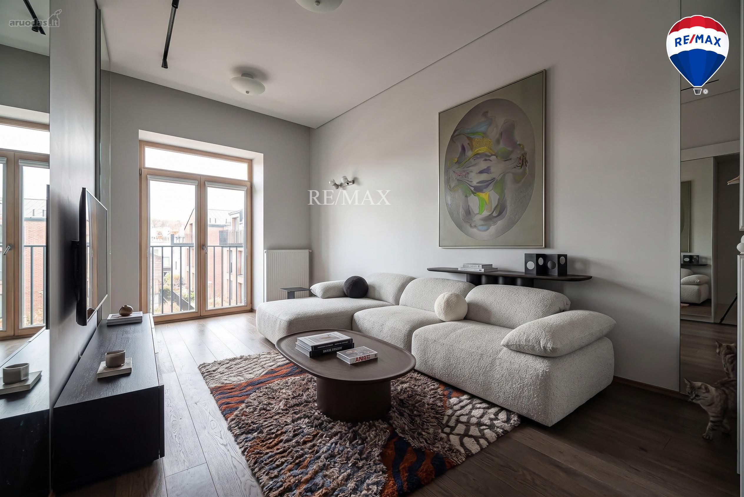 An elegant 45.49 sq. m. three-room apartment