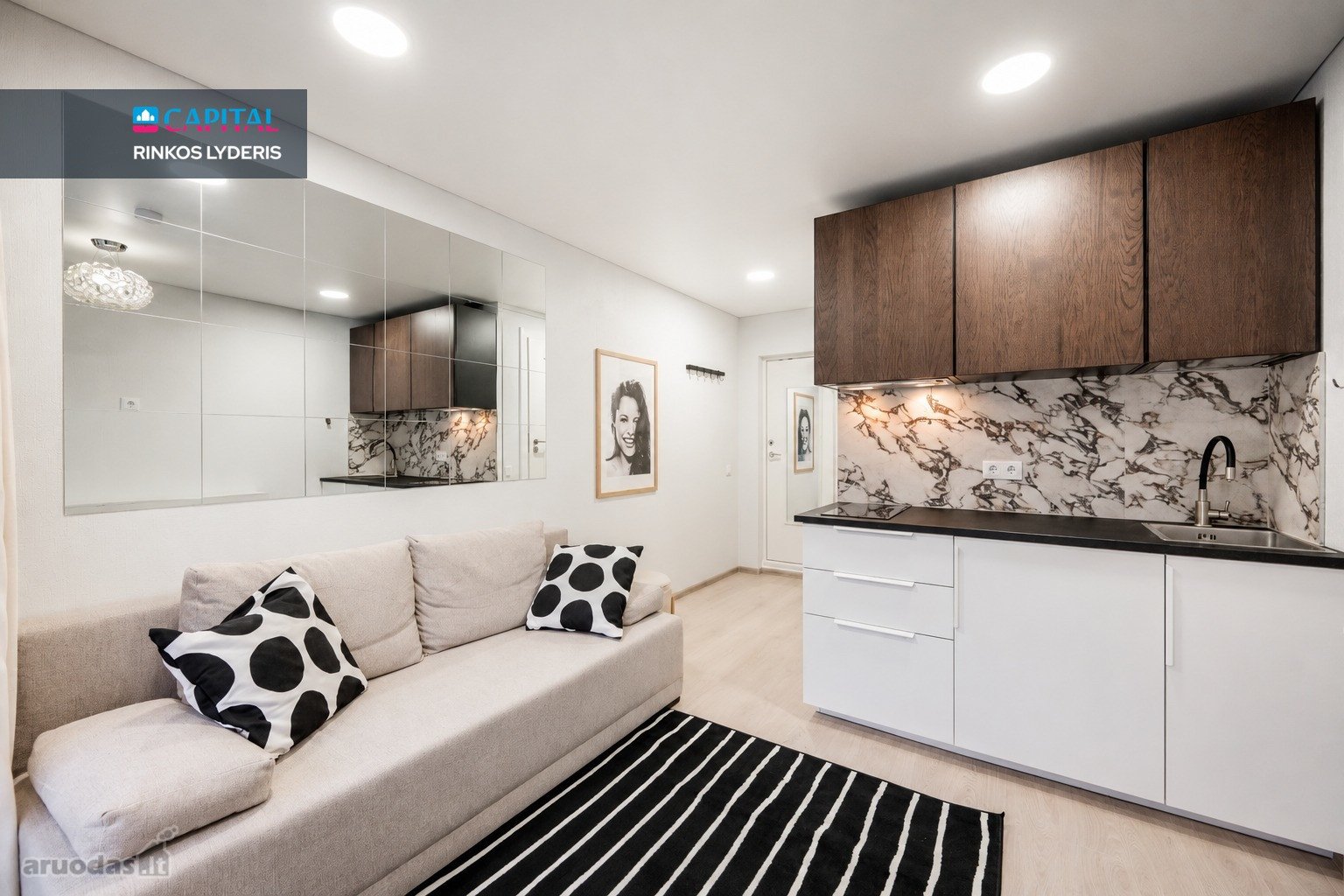 Nuomojama Stilinga 17,11 M² Studija Su