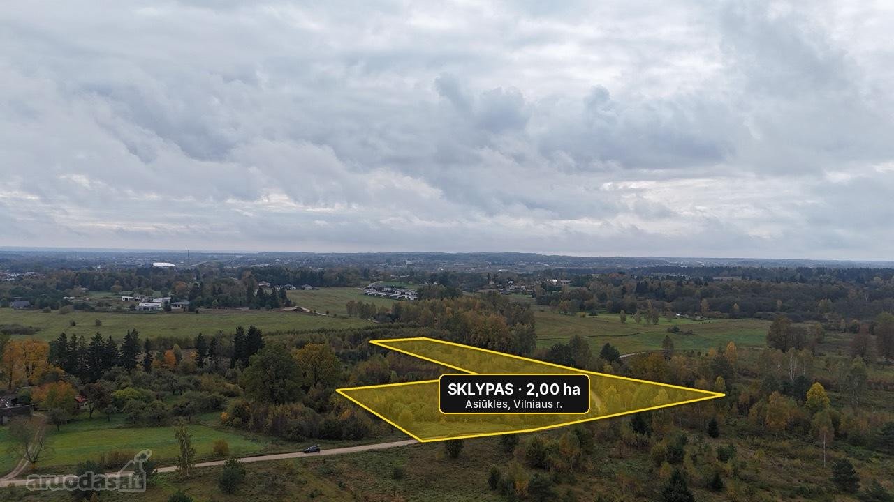 Parduodamas 2,00 Ha Sklypas Vilniaus Raj.,