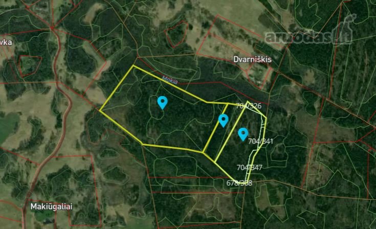 Parduodami trys besiribojantys sklypai Molėtų