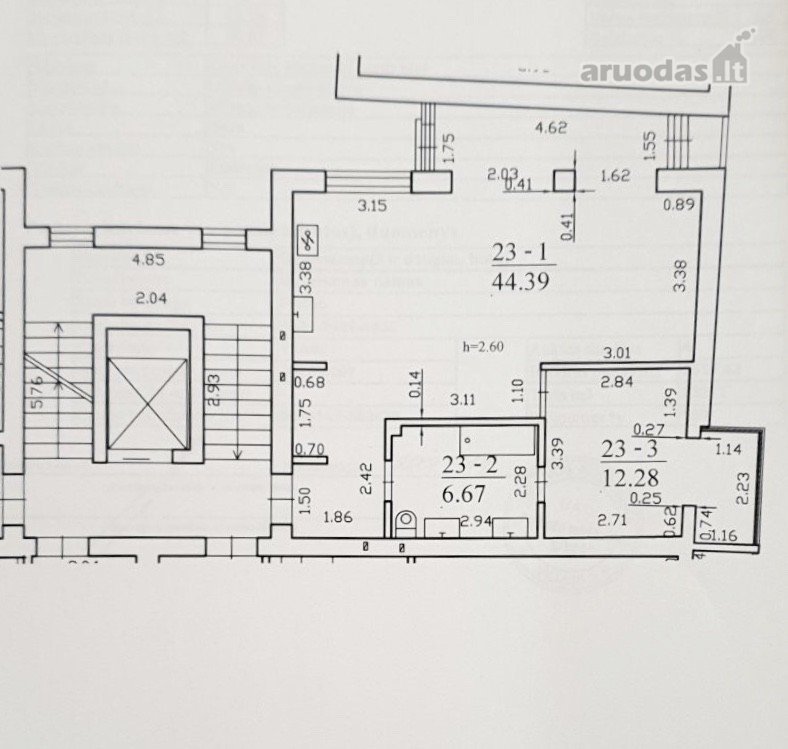 Išnuomojamas 2 kamb. butas Senamiesčio ir
