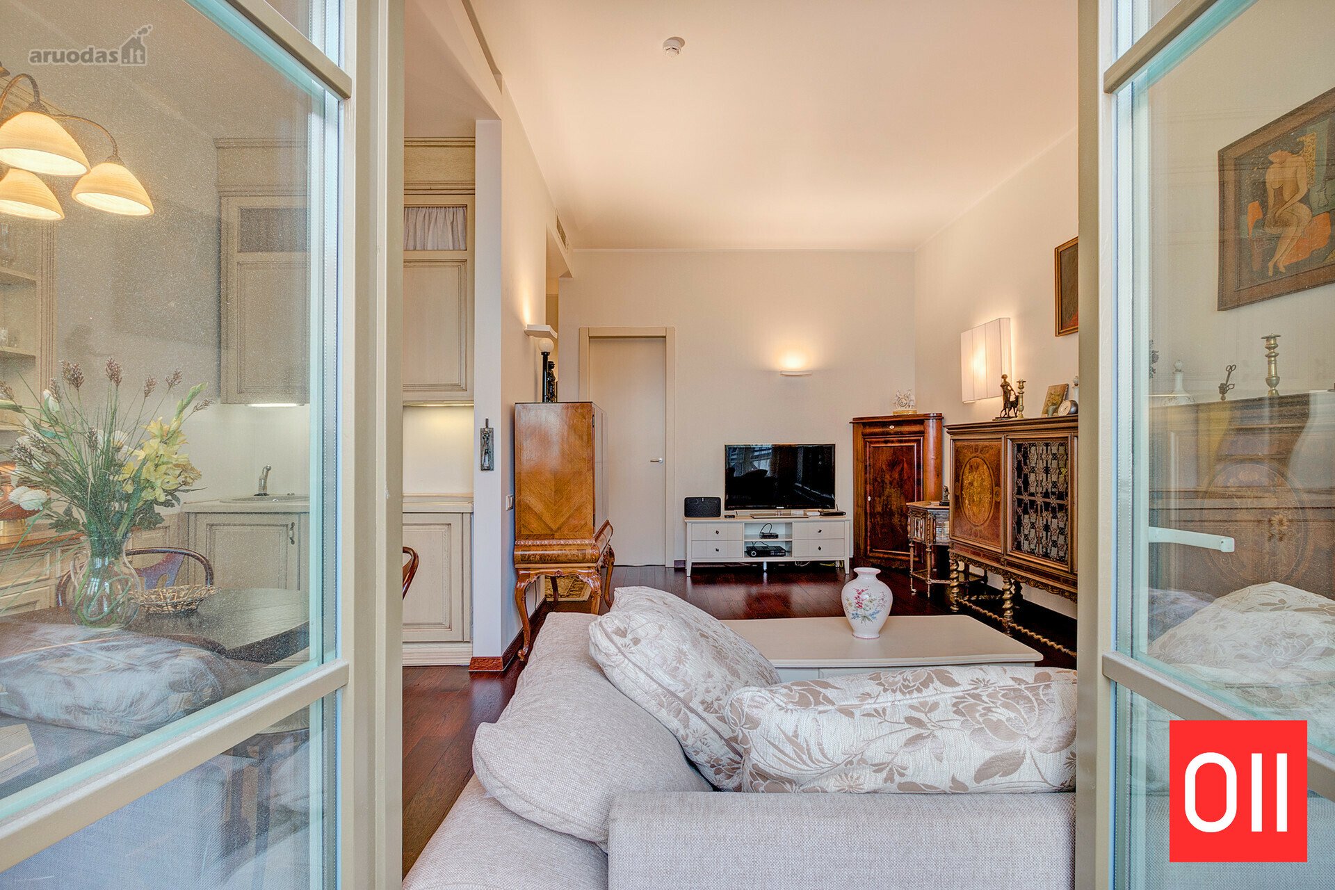 Klasikinio stiliaus apartamentai su terasa