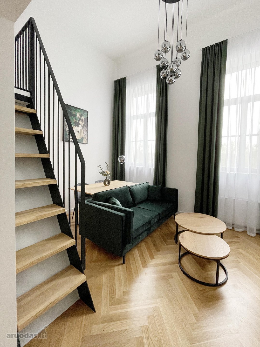 Išnuomojamas naujas, modernus 2 kambarių,