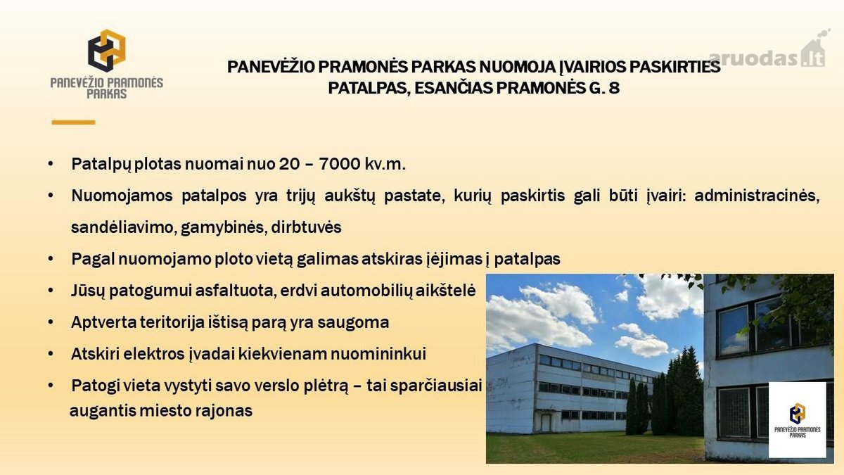 Nuomojamos Patalpos Pramonės G.8 Panevėžyje! - nuotraukos Nr. 8