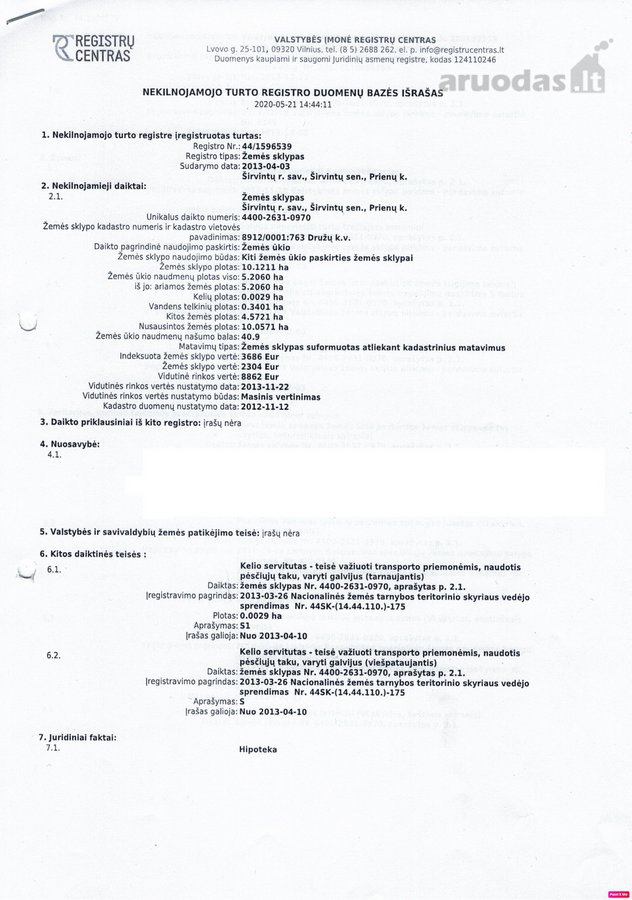 Parduodamas žemės ūkio paskirties sklypas.  - nuotraukos Nr. 5