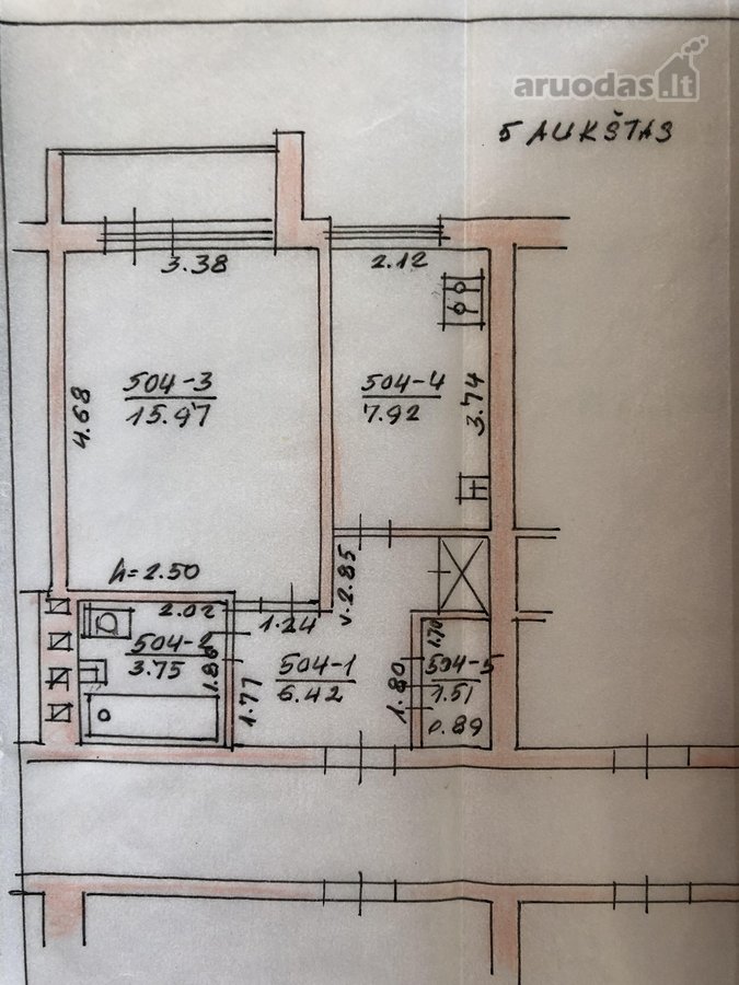 Parduodamas 36 kv. m butas Rukloje – puiki