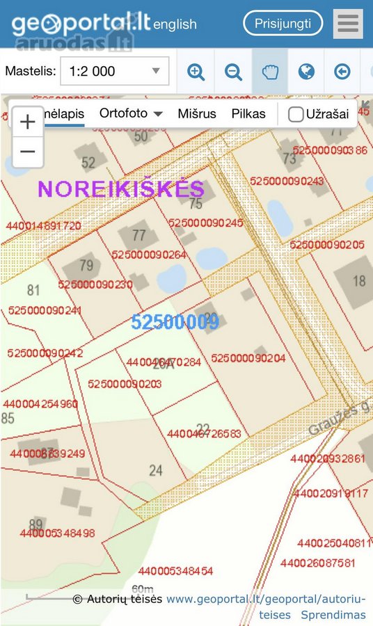 Namų valdos sklypas Ringauduose Graužės g.22. - nuotraukos Nr. 2