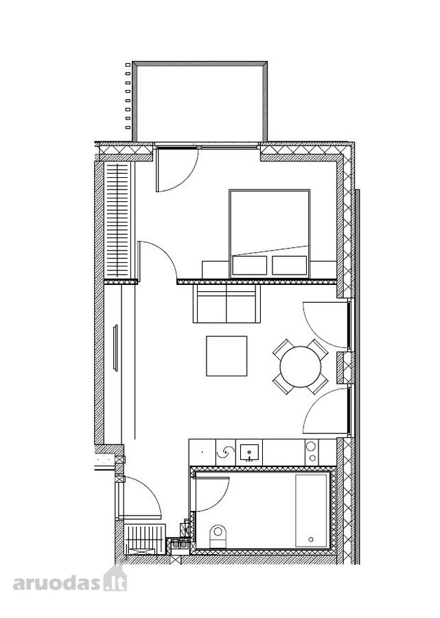 Dviejų kambarių ilgalaikė buto nuoma - nuotraukos Nr. 8