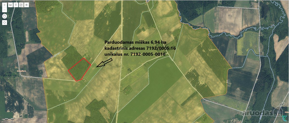 Parduodmas 6,94 ha miškas Vaidulonių k.,