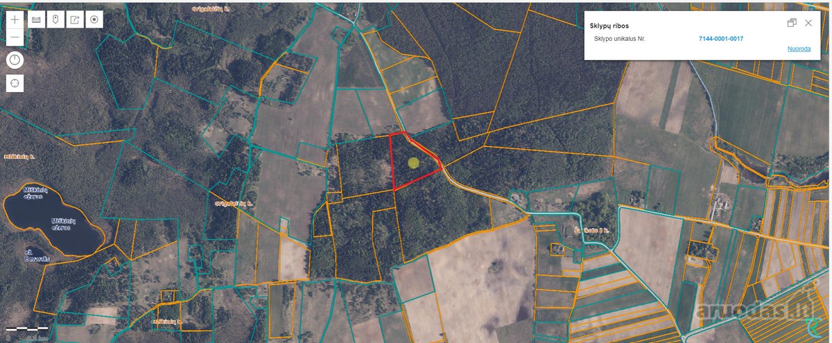 Parduodamas 7,74 ha miškas Šaukoto I kaime,
