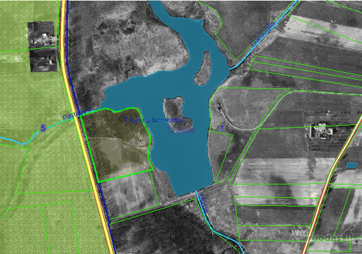 Parduodamas 2,86 ha žemės sklypas, 350 metrų