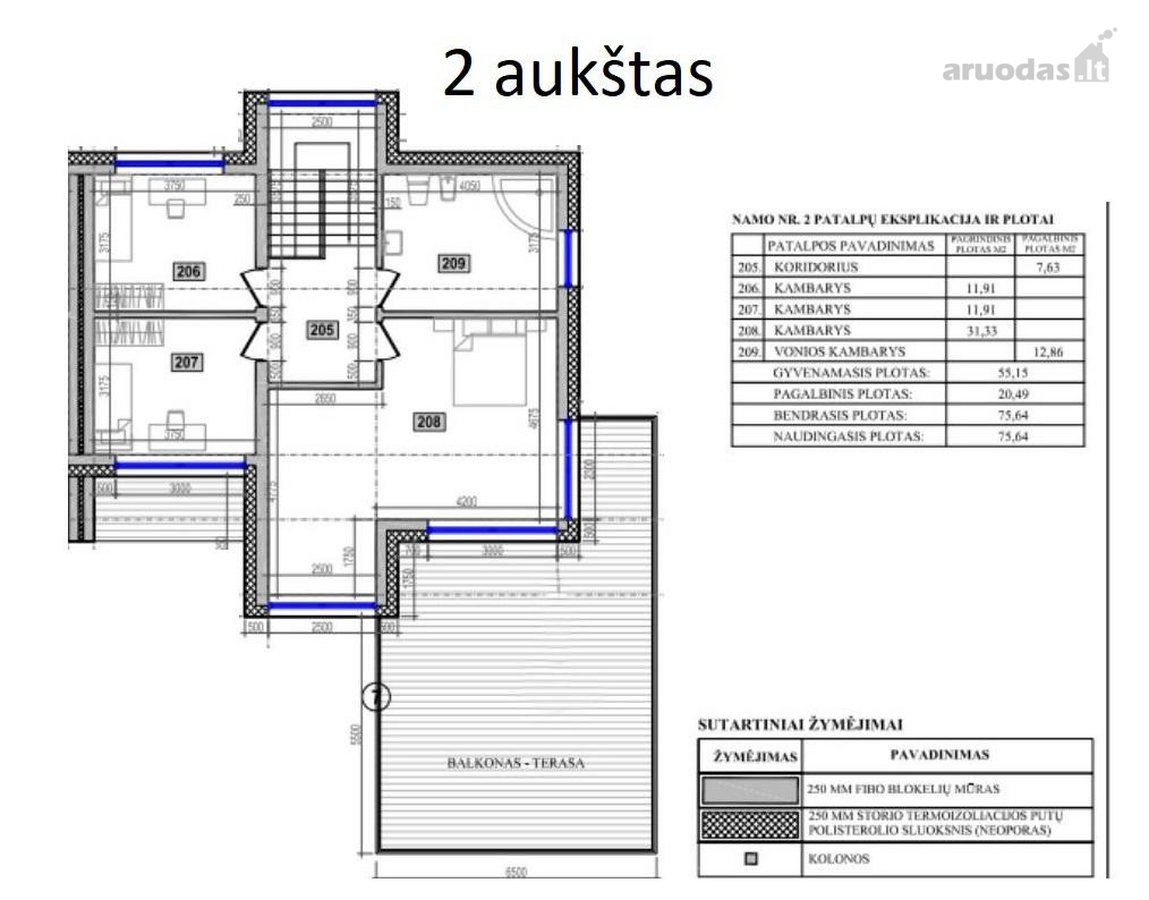 Parduodamas naujos statybos dviejų aukštų - nuotraukos Nr. 34