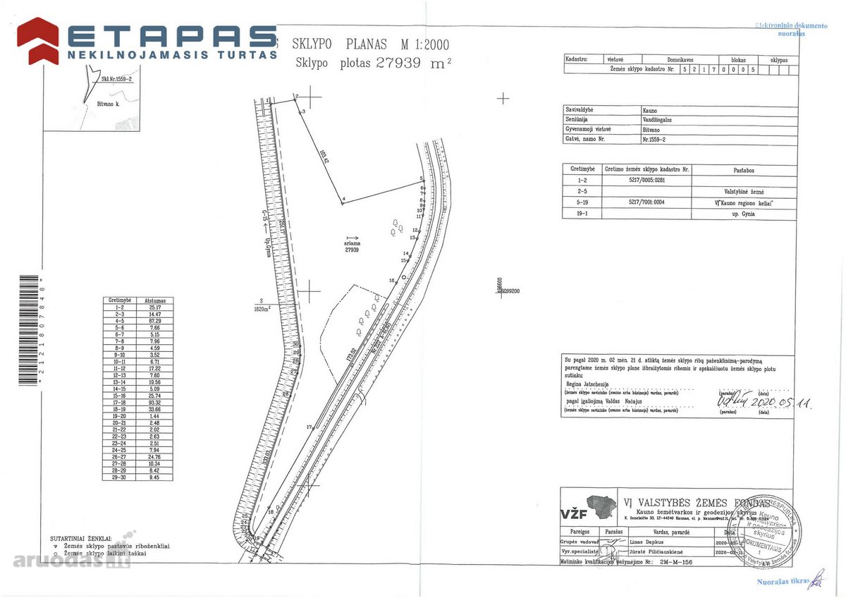 Parduodamas 2,79 Ha Žemės Sklypas Kauno