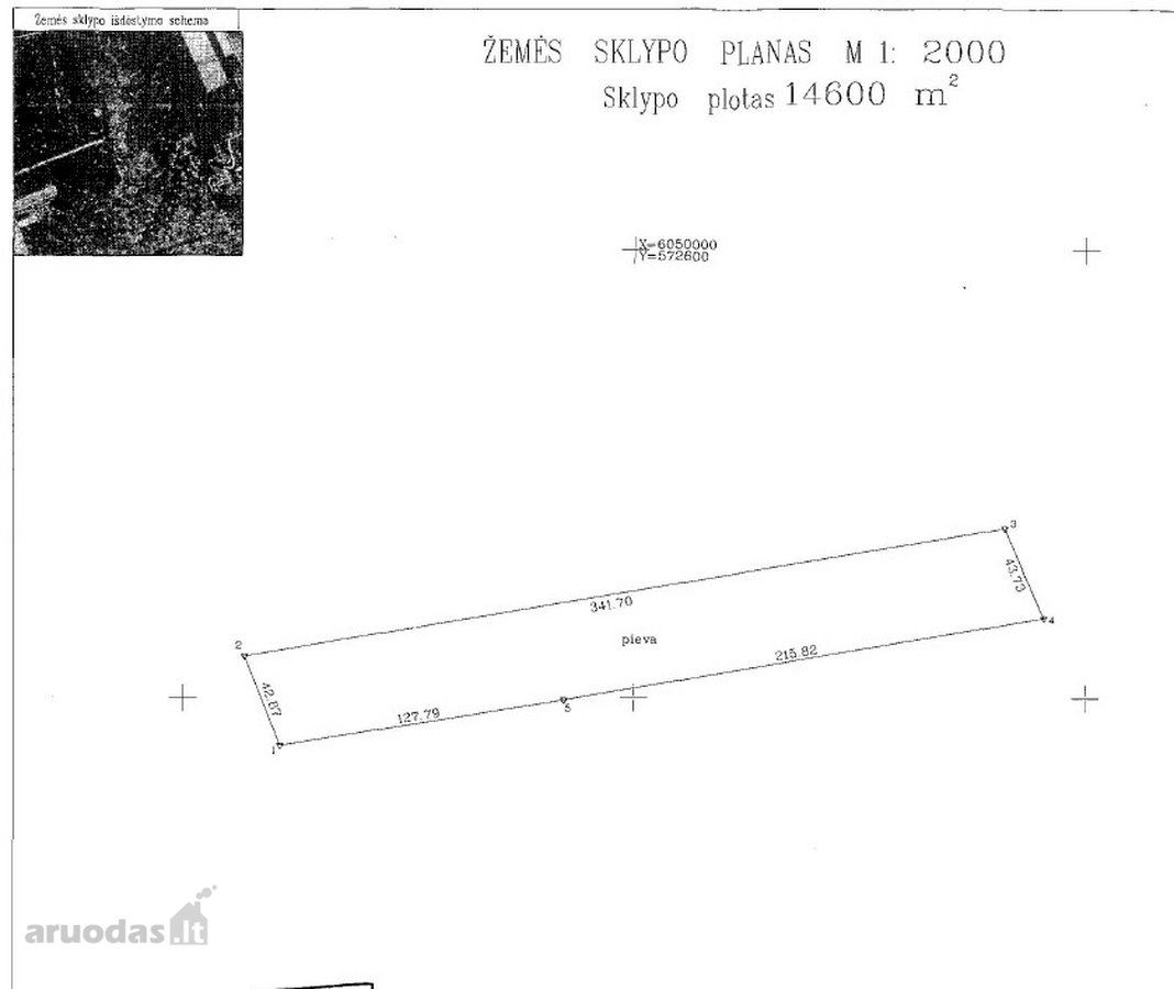 Parduodamas 1.46 Ha Žemės Ūkio Paskirties