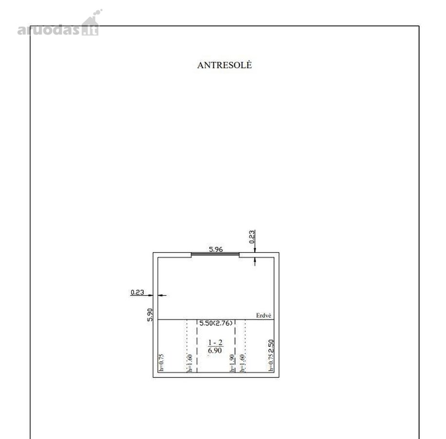Parduodamas nebaigtas statyti 37m2 karkasinis - nuotraukos Nr. 14