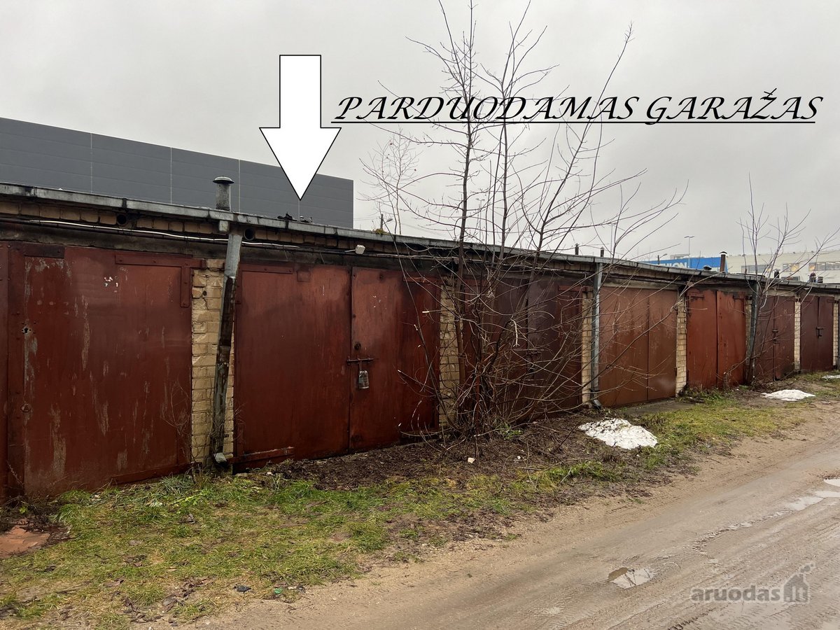 Garage, Vilniuje Naujininkuose A. Gustaičio g., brick garage Real
