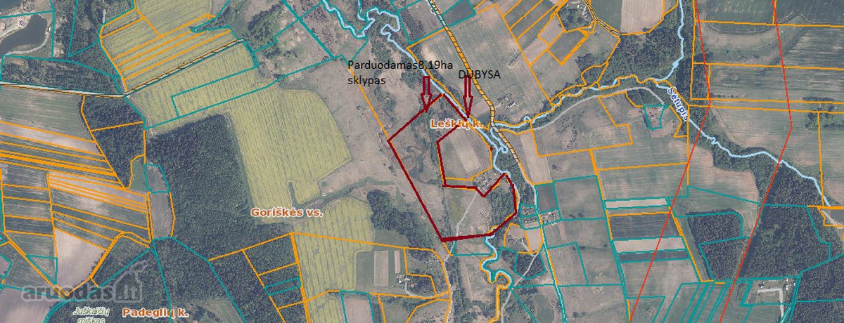 8,19ha sklypas Šiaulių r. Bubių sen. Leškių