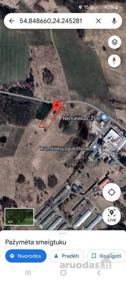 Parduodamas 58 a. žemės ūkio paskirties