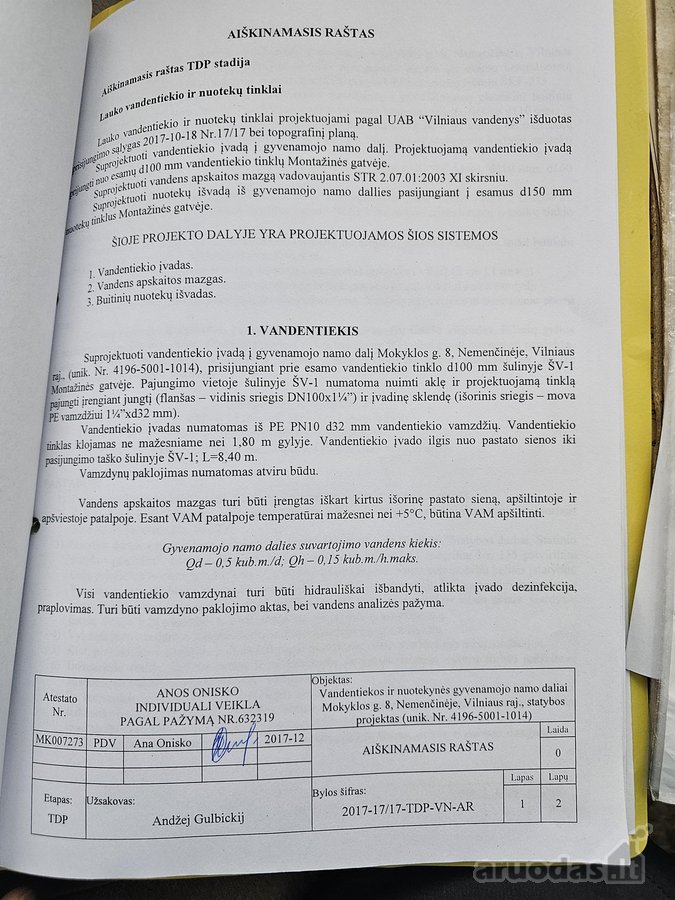 Parduodamas ne baiktas proektas 1 kambario - nuotraukos Nr. 11