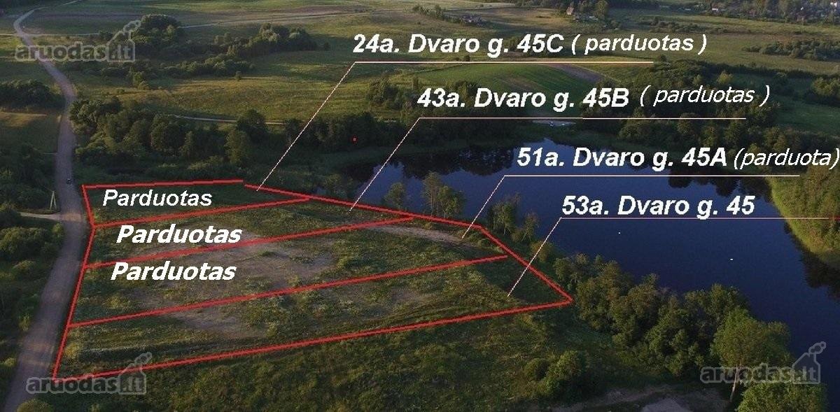 Parduodamas žemės sklypas su pakrante prie