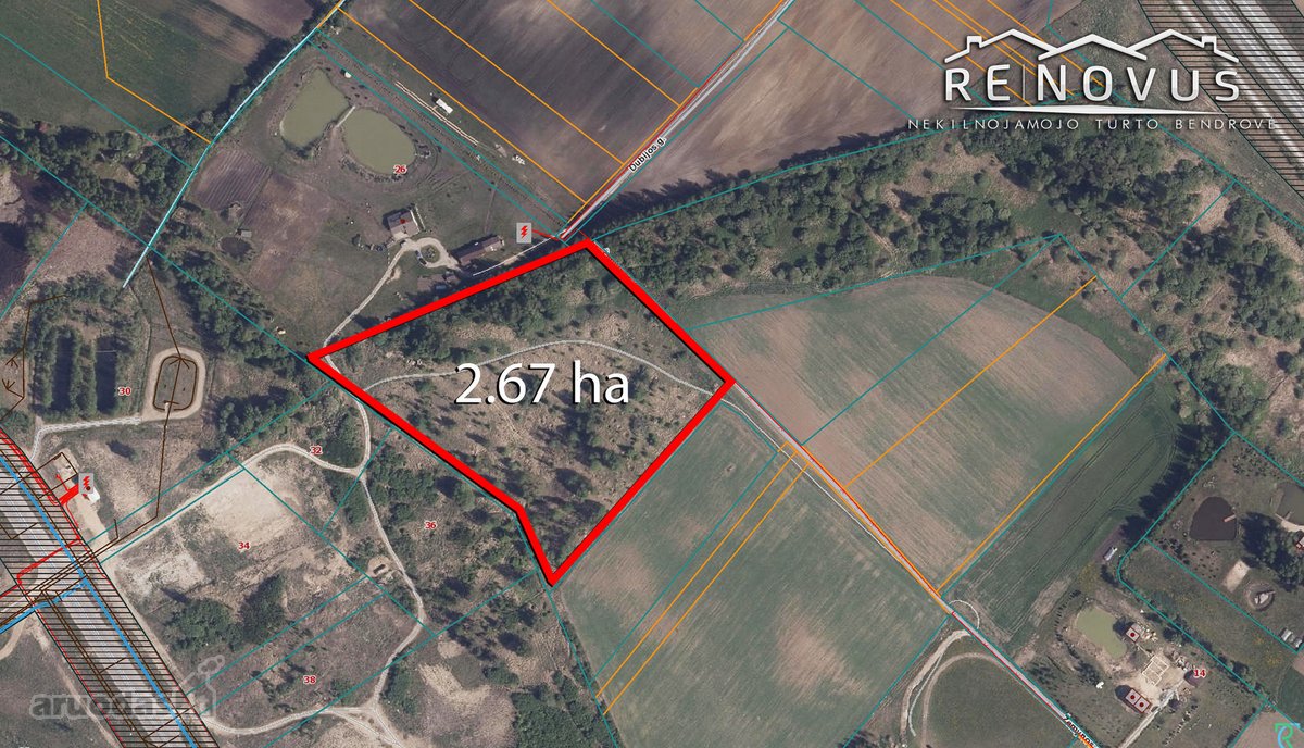 Parduodamas 2.67 Ha komercinės paskirties