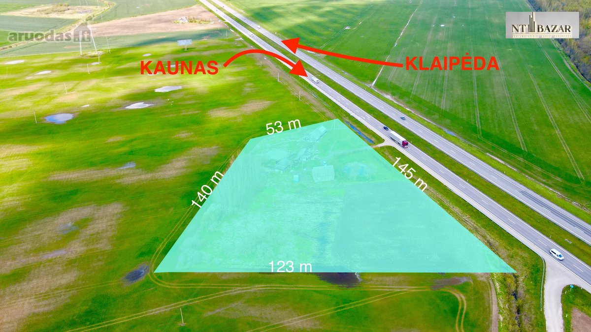 Parduodamas komercinės paskirties sklypas